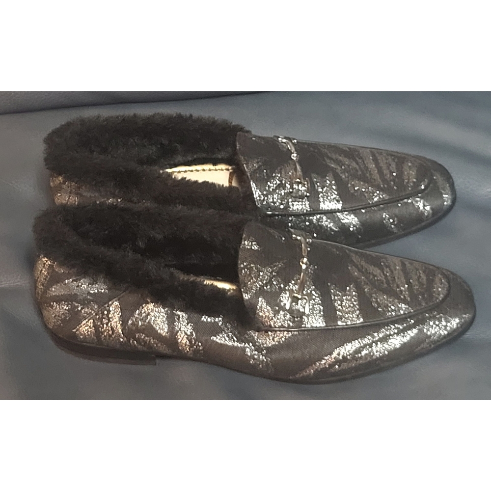 Sam Edelman Black and Silver Loafers